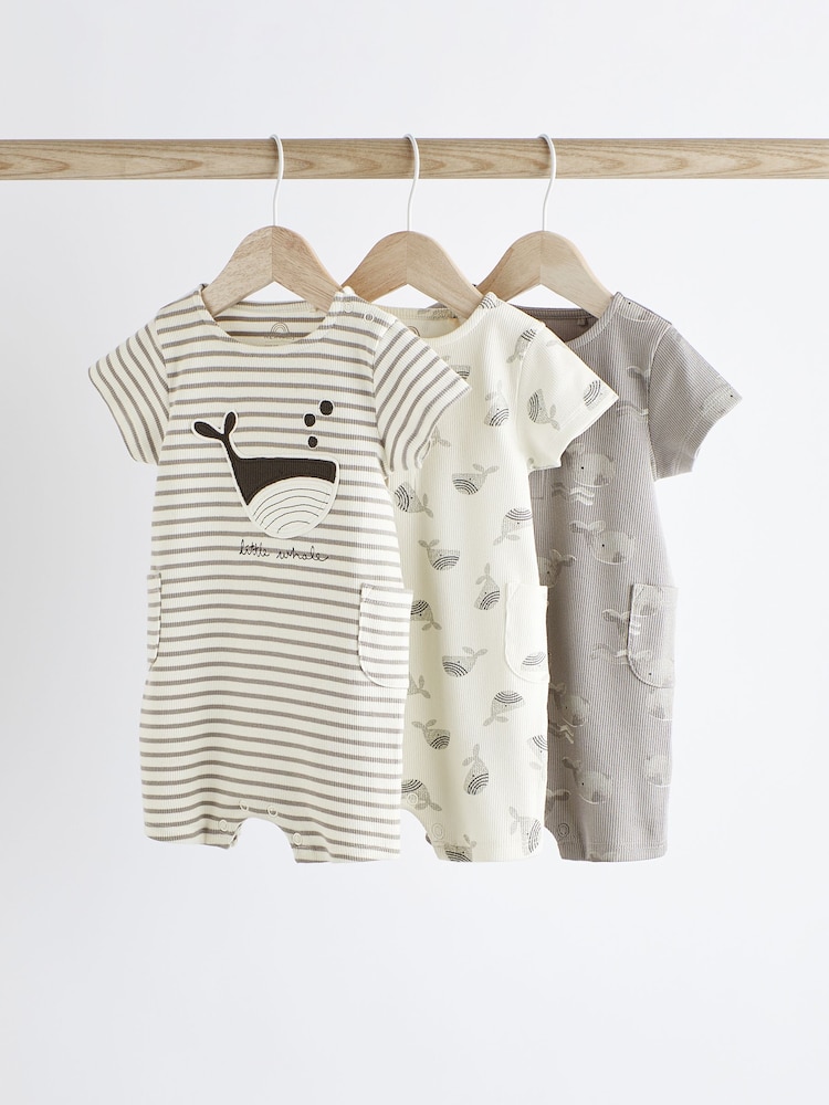 Siv kit - dojenček Jersey 100% Cotton haljica za igranje 3 komplet - Slika 1 iz 13