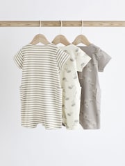 Siv kit - dojenček Jersey 100% Cotton haljica za igranje 3 komplet - Slika 2 iz 13