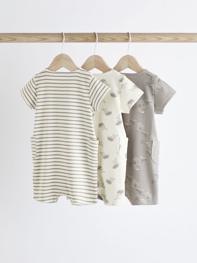 Siv kit - dojenček Jersey 100% Cotton haljica za igranje 3 komplet - Slika 2 iz 13