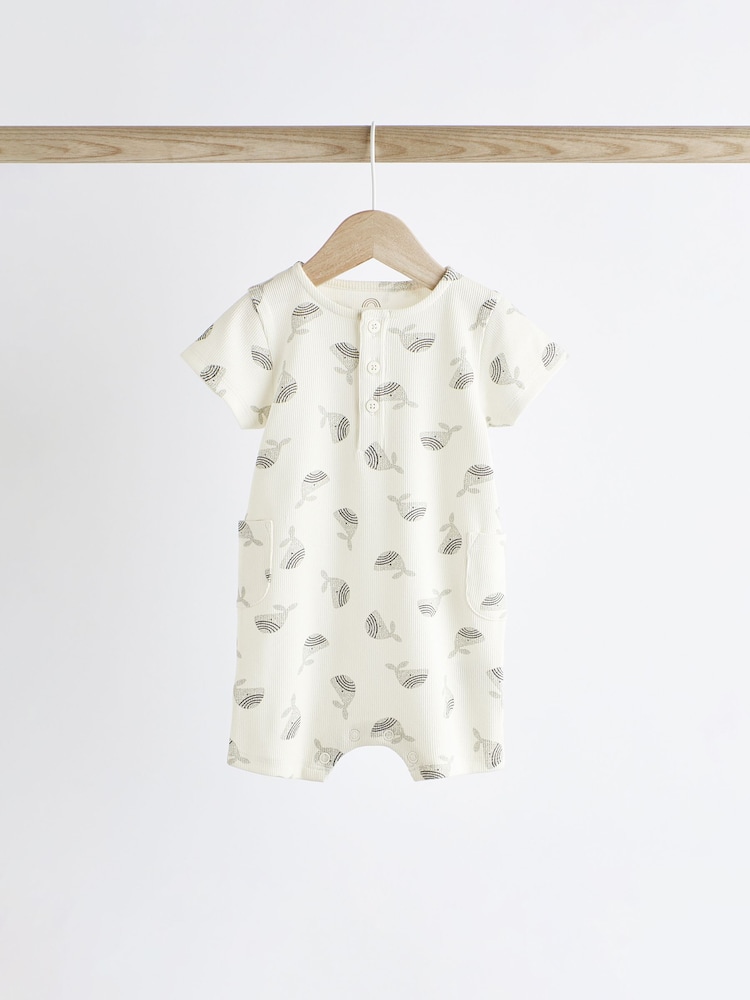 Grey Whale Baby Jersey Rompers 3 Pack - Image 4 of 13