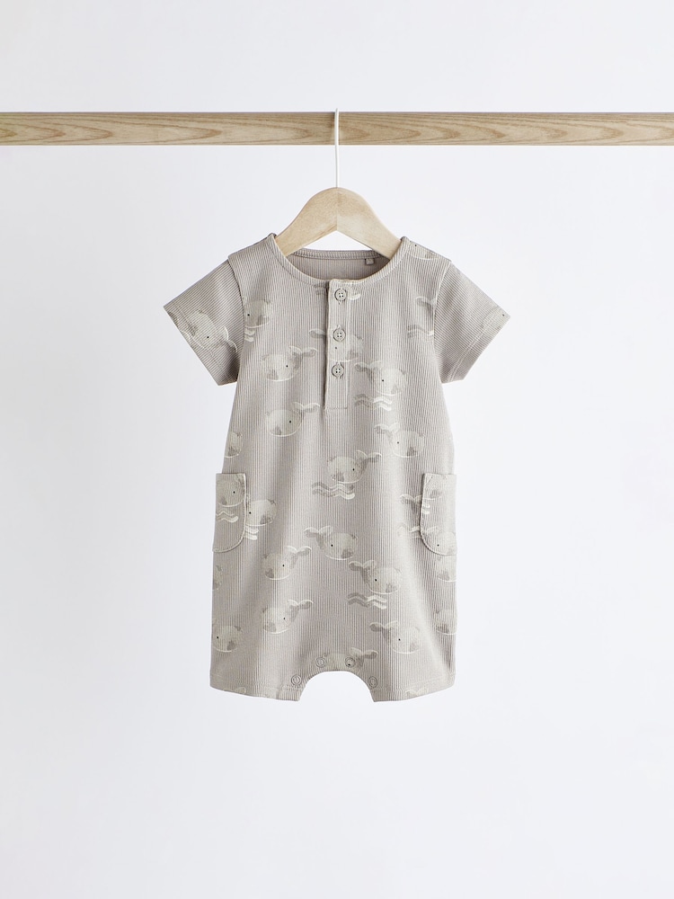 Grey Whale Baby Jersey Rompers 3 Pack - Image 5 of 13
