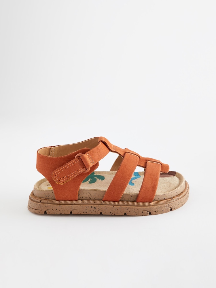 Orange - Fischersandalen aus Leder - Bild 2 von 7