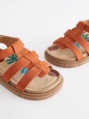 Orange - Fischersandalen aus Leder - Bild 6 von 7
