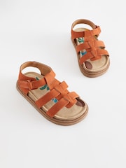 Orange - Fischersandalen aus Leder - Bild 7 von 7
