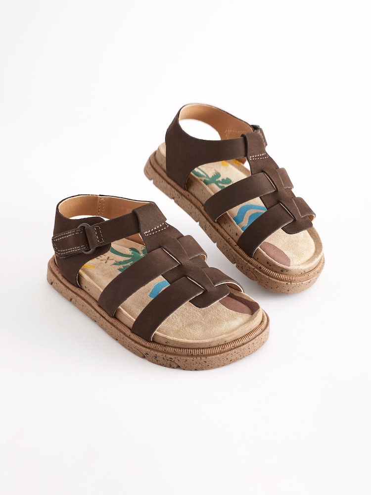 Brown Leather Fisherman Sandals - Image 1 of 7 Brown Leather Fisherman Sandals - Image 1 of 7