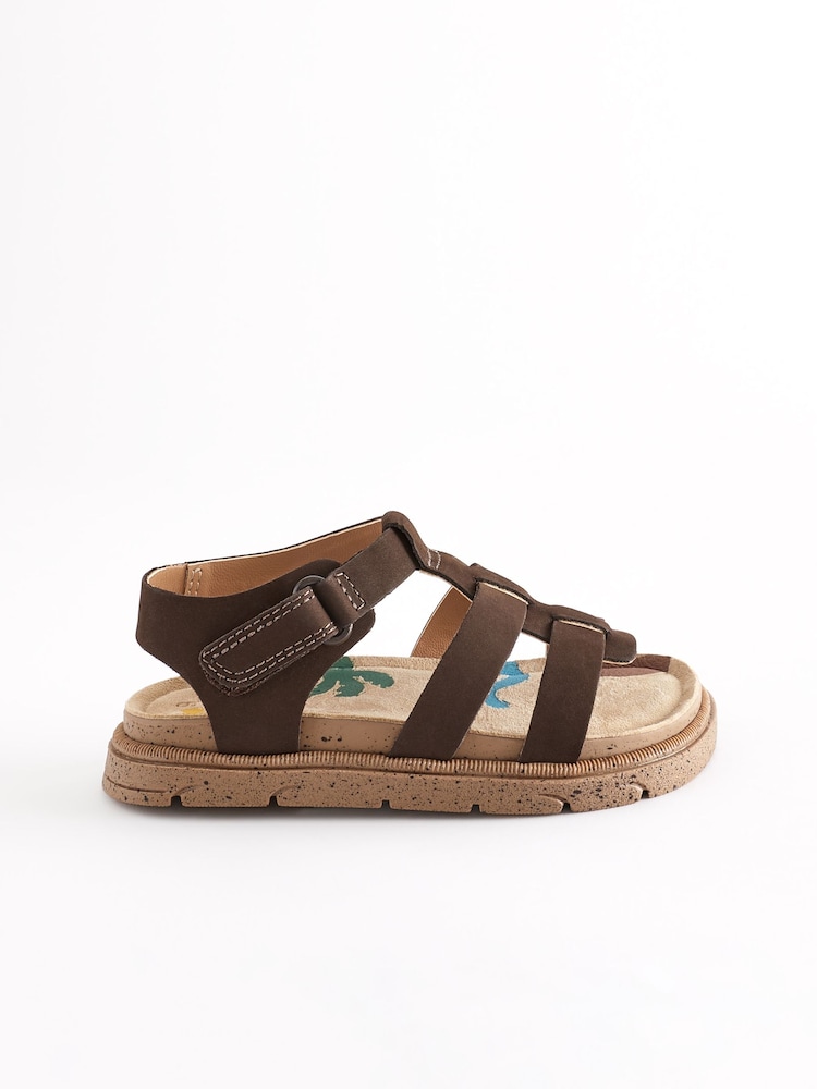 Brown Leather Fisherman Sandals - Image 2 of 7 Brown Leather Fisherman Sandals - Image 2 of 7