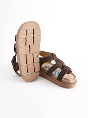 Brown Leather Fisherman Sandals - Image 4 of 7