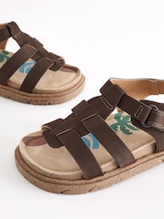 Brown Leather Fisherman Sandals - Image 5 of 7