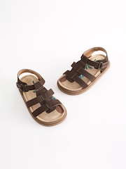 Brown Leather Fisherman Sandals - Image 6 of 7