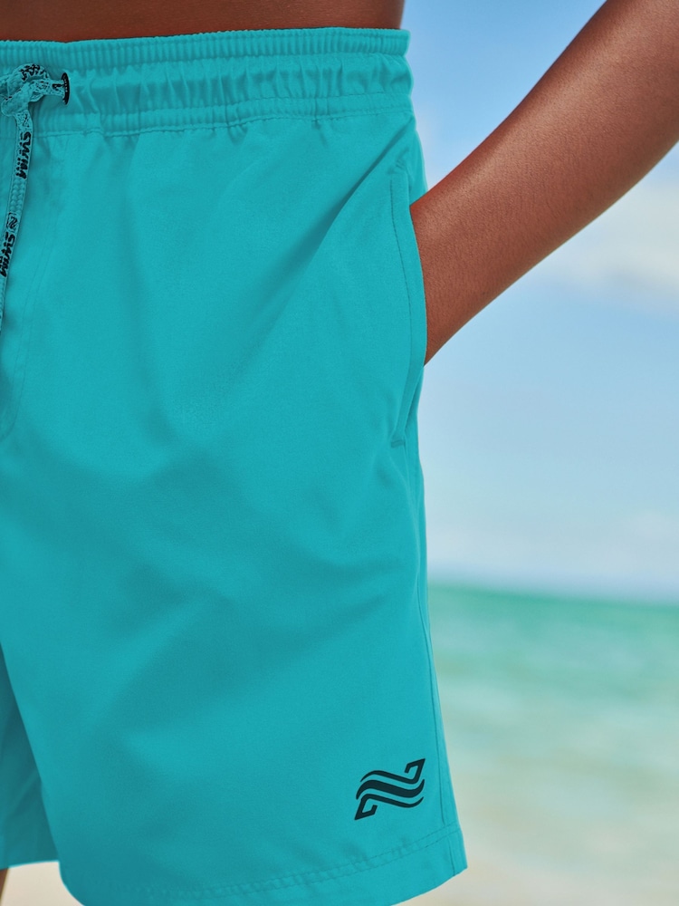 Turquoise Blue Swim Shorts (1.5-16yrs) - Image 4 of 4