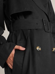 Black Belted Trench Coat - Image 4 of 5