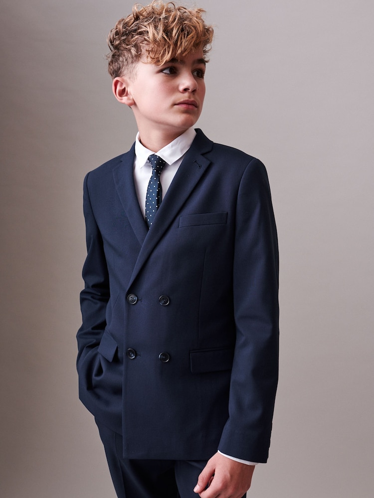 Blue Double Breasted Suit Jacket (3-16yrs) - Image 1 of 8