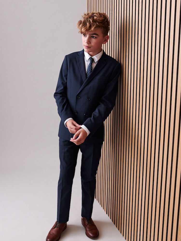 Blue Double Breasted Suit Jacket (3-16yrs) - Image 2 of 8