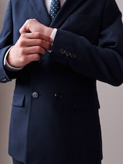 Blue Double Breasted Suit Jacket (3-16yrs) - Image 4 of 8