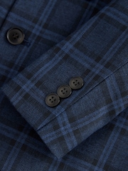Blue/Navy Check Double Breasted Jacket (3-16yrs) - Image 8 of 8