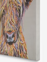 Natural Artist Collection Harry The Highland Cow by Emily Howard Medium Canvas Wall Art - Image 5 of 6