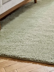 Sage Green Cosy Washable Shaggy Rug - Image 2 of 6