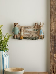 Wood Effect Rosie Rabbit and Bertie Bear Family Wall Art - Image 1 of 5