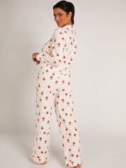 Boux Avenue White Cosy Supersoft Fleece Christmas Robin Pyjamas - Image 2 of 5