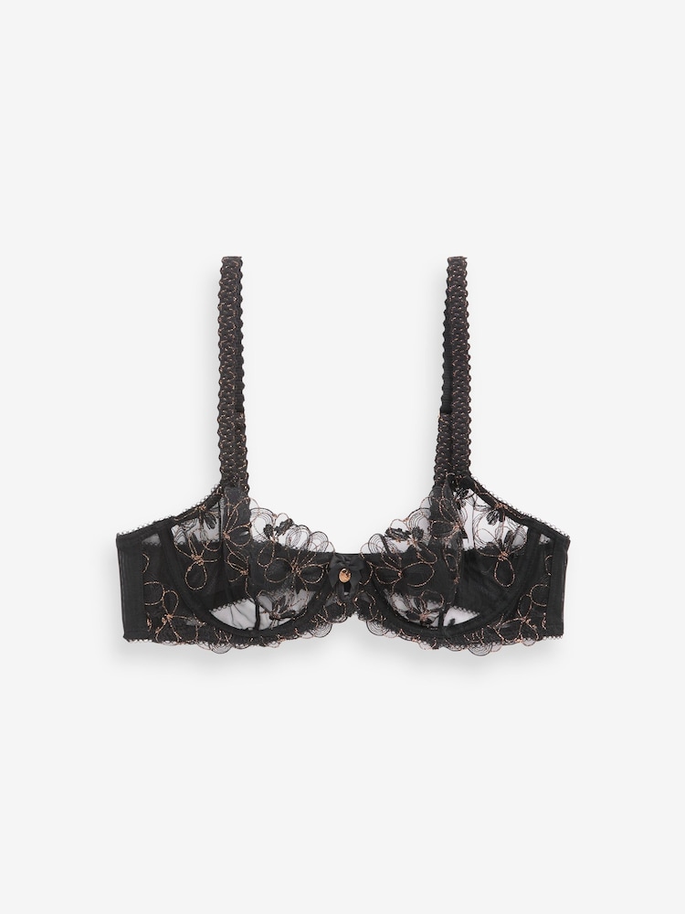 Boux Avenue Bridget Lace Black Balconette Bra - Image 3 of 3 Boux Avenue Bridget Lace Black Balconette Bra - Image 3 of 3