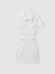 Good American White Denim Mini Dress - Image 2 of 5