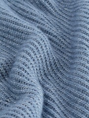 Blau/Zierstreifen - Pullover mit Stehkragen - Bild 6 von 6