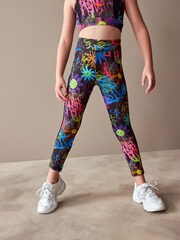 Noir Graffiti - Legging style sport (3 à 16 ans) - Image 1 of 5