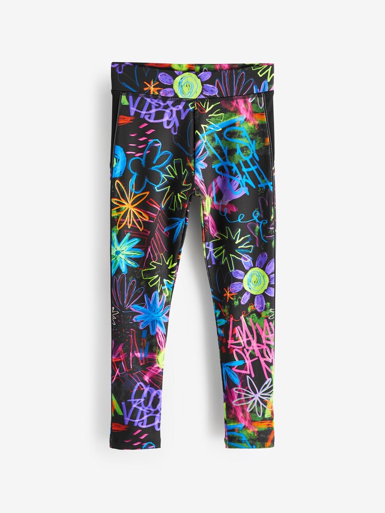 Noir Graffiti - Legging style sport (3 à 16 ans) - Image 3 of 5