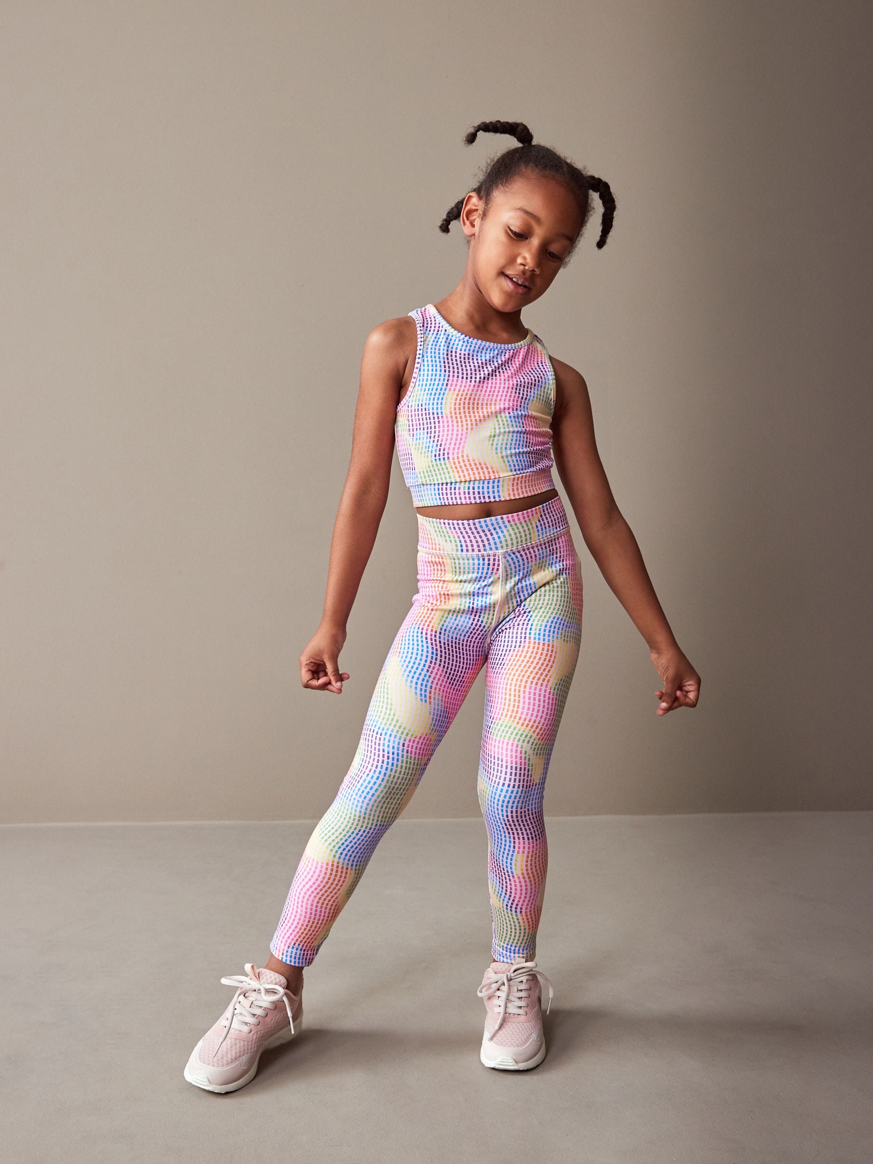 Multi coloured gym leggings discount