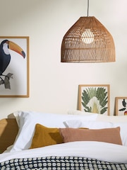 MADE.COM Dark Rattan Java Small Lamp Shade - Image 1 of 3