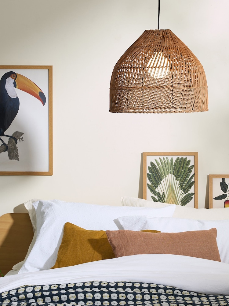 MADE.COM Dark Rattan Java Small Lamp Shade - Image 1 of 3