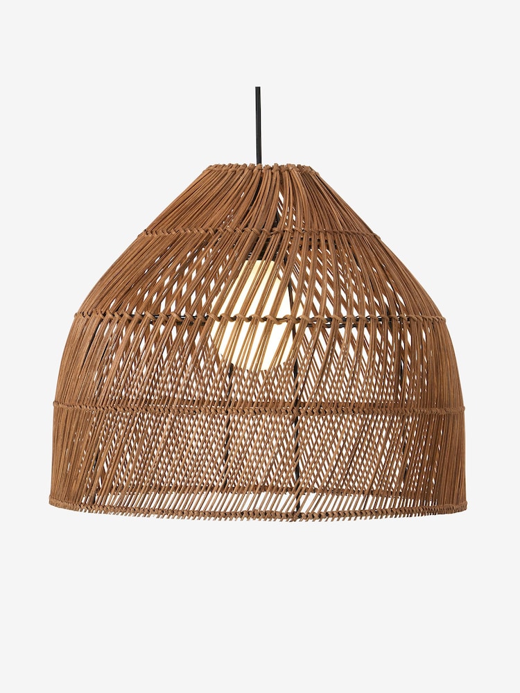 MADE.COM Dark Rattan Java Small Lamp Shade - Image 2 of 3