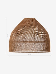 MADE.COM Dark Rattan Java Small Lamp Shade - Image 3 of 3