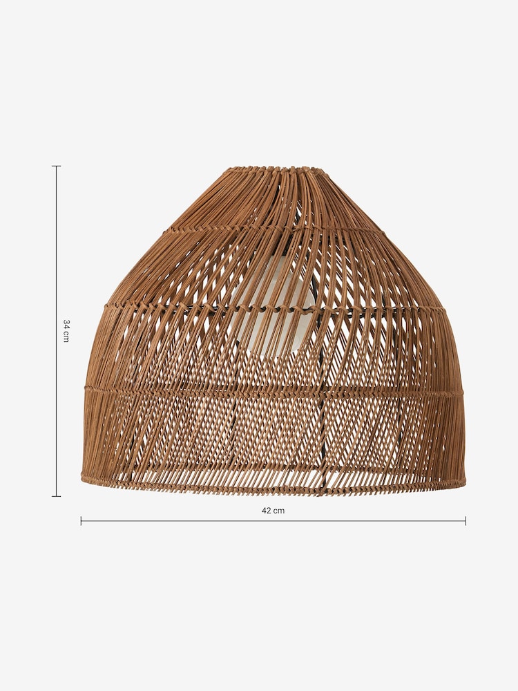 MADE.COM Dark Rattan Java Small Lamp Shade - Image 3 of 3