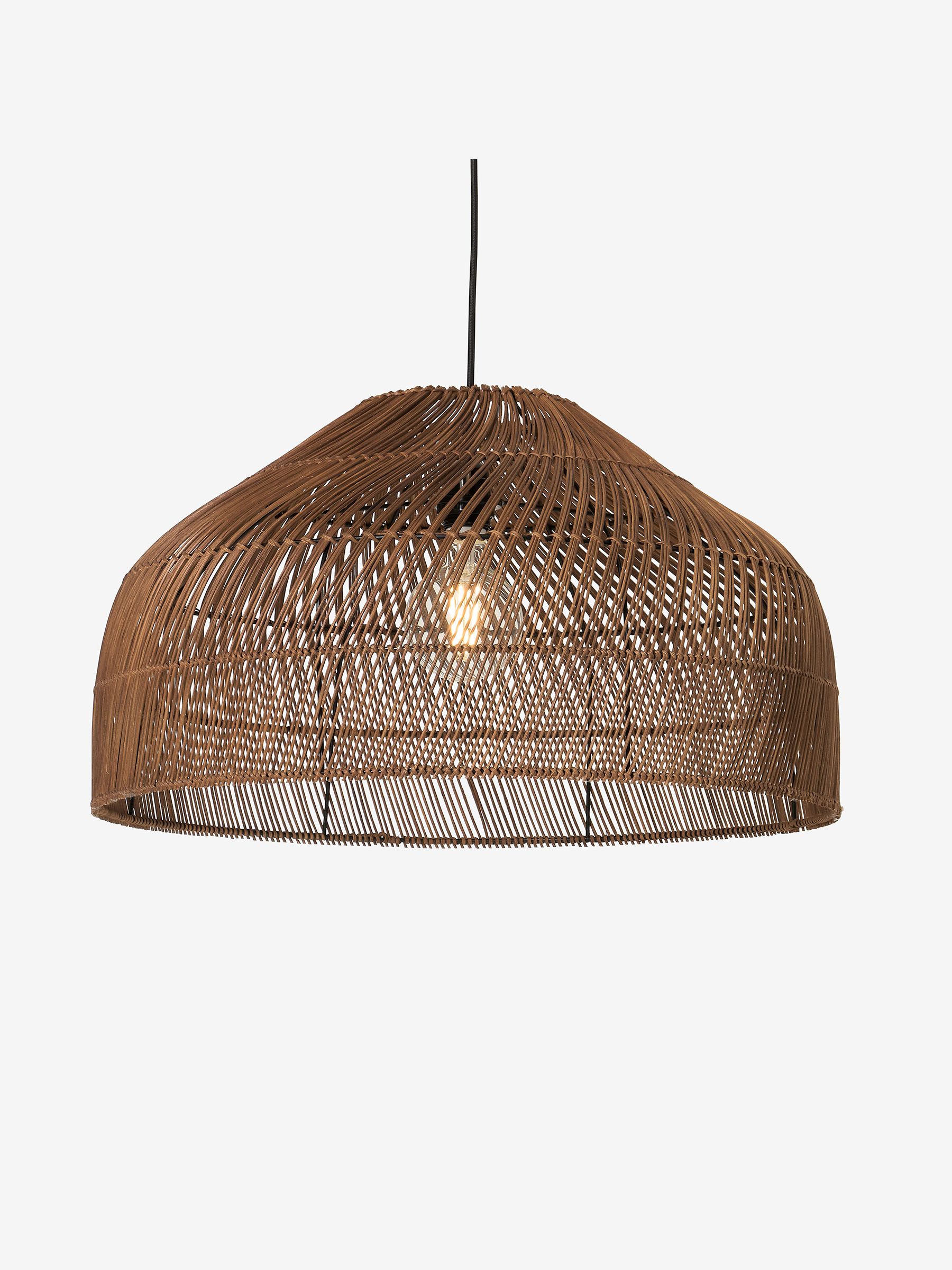 Buy MADE.COM Dark Rattan Java Drained Small Lamp Shade from the AspennigeriaShops online shop