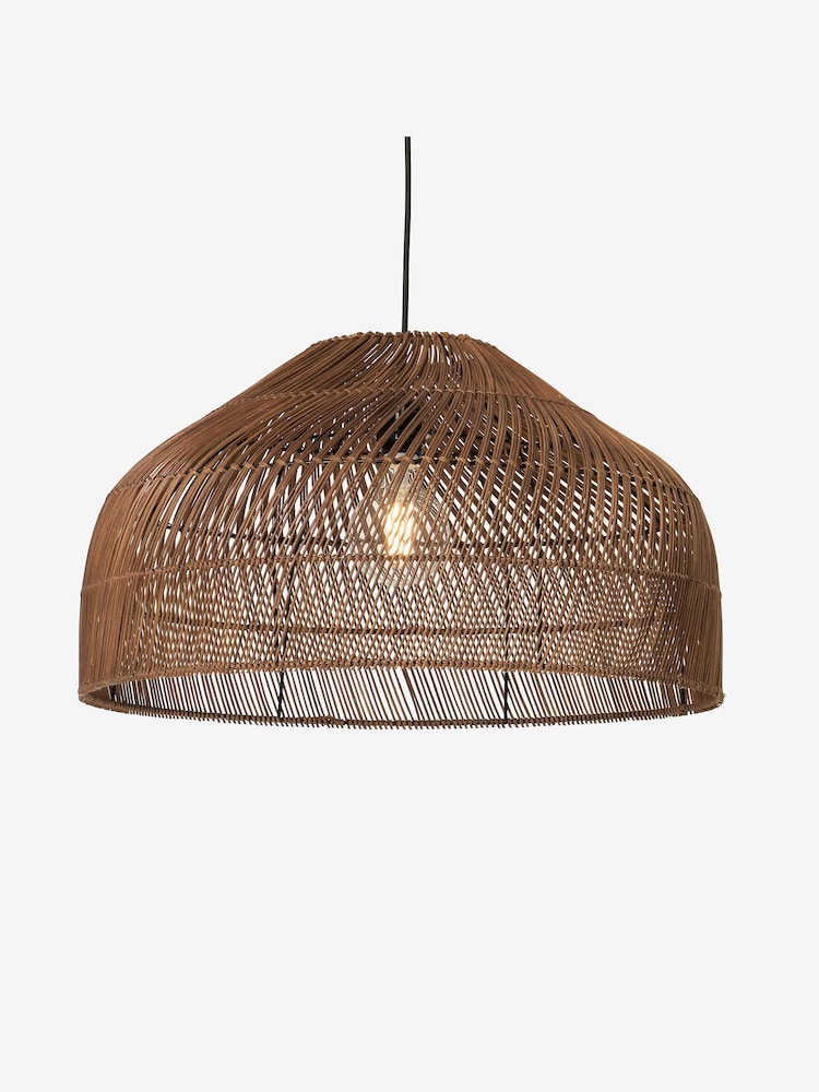 MADE.COM Dark Rattan Java Large Lamp Shade - Image 2 of 3