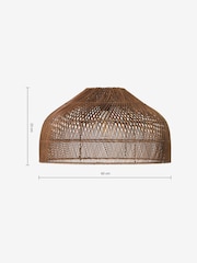 MADE.COM Dark Rattan Java Large Lamp Shade - Image 3 of 3