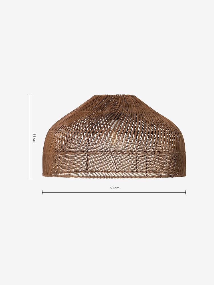 MADE.COM Dark Rattan Java Large Lamp Shade - Image 3 of 3