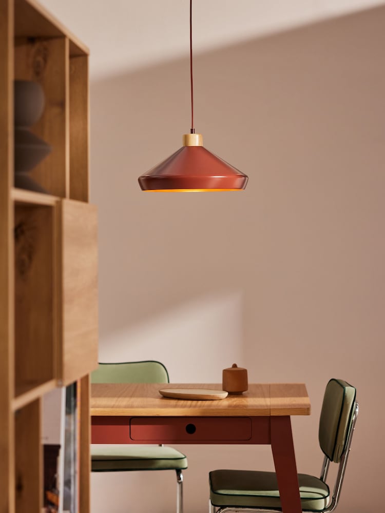 MADE.COM Terracotta Albert Pendant Ceiling Light - Image 1 of 3