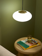 MADE.COM Brass Flossie Pendant Ceiling Light - Image 3 of 5