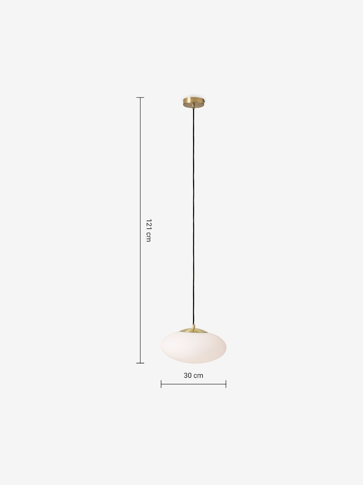 MADE.COM Brass Flossie Pendant Ceiling Light - Image 5 of 5