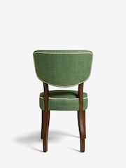 Nina Campbell Set of 2 Carmel Green Ashburn Walnut Effect Leg Dining Chairs - Image 6 of 7