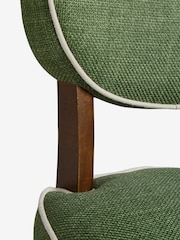 Nina Campbell Set of 2 Carmel Green Ashburn Walnut Effect Leg Dining Chairs - Image 7 of 7