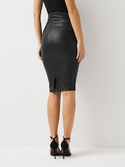 SPANX® Faux Leather Black Tummy Control Pencil Skirt - Image 2 of 5
