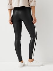 SPANX® Faux Leather Stripe Black Leggings - Image 2 of 5