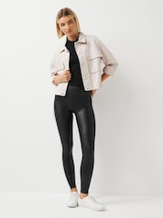 SPANX® Faux Leather Stripe Black Leggings - Image 3 of 5