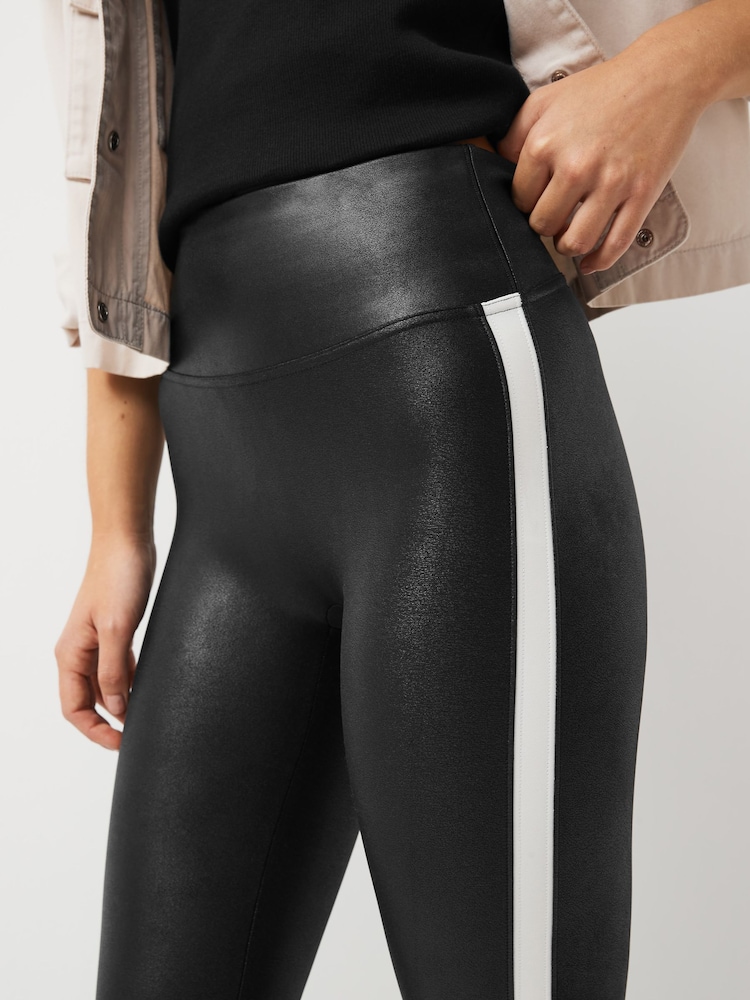 Side Stripe Leggings Ladies Black Leather Leggings Buy SPANX
