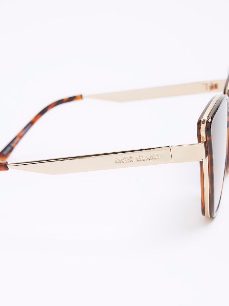River Island Brown Cat-Eye Sunglasses - Image 4 of 4