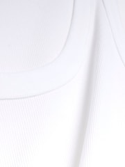 River Island White 100% Cotton Scoop Neck Tank Top - Image 6 of 6