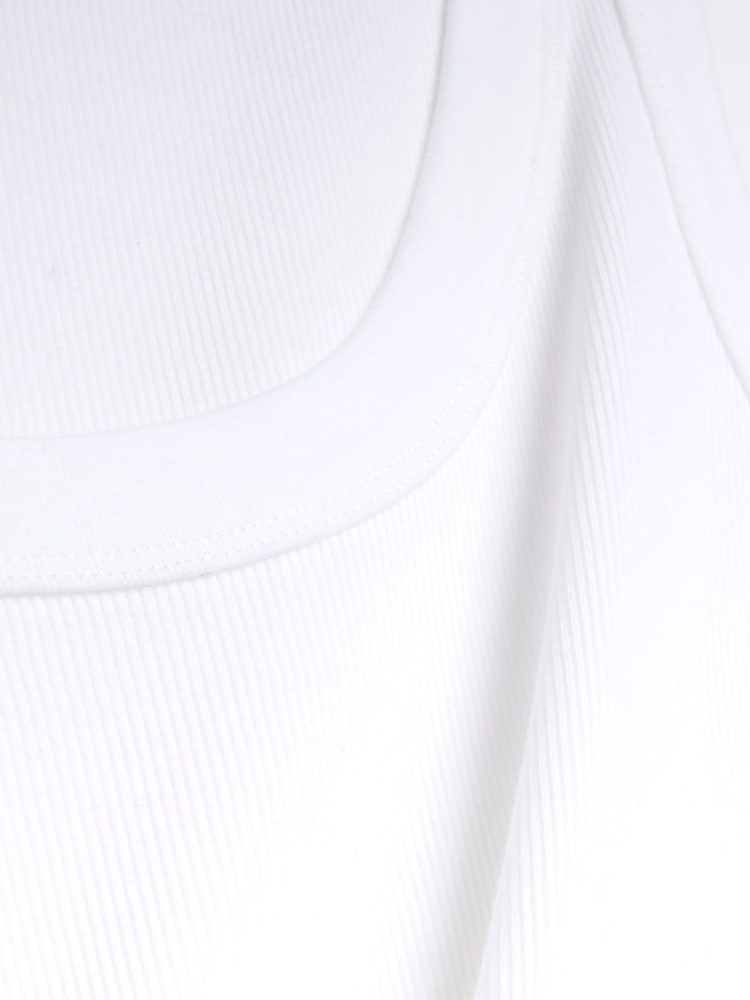 River Island White 100% Cotton Scoop Neck Tank Top - Image 6 of 6